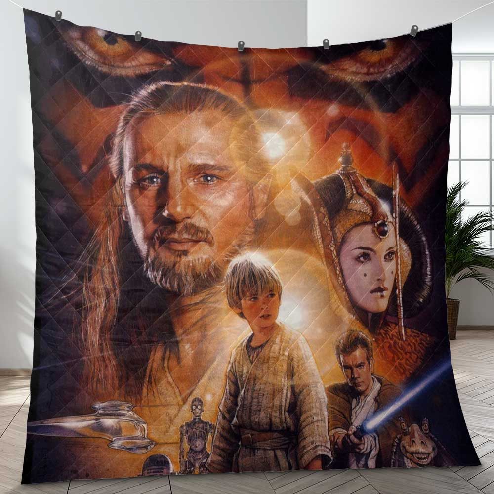 Star Wars Character Quilt Bedding Set with Quilt Blanket, Great Gifts for Fans