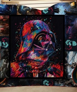 Star Wars Fabric Quilt Blanket Set Featuring Darth Vader