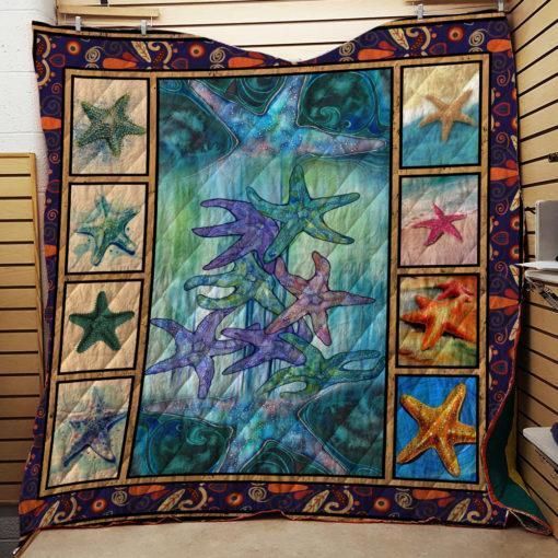 Starfish In The Ocean Quilt Bedding Set