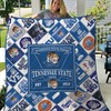State Tigers NCAA Tennessee Bed Set Queen with Quilt Blanket