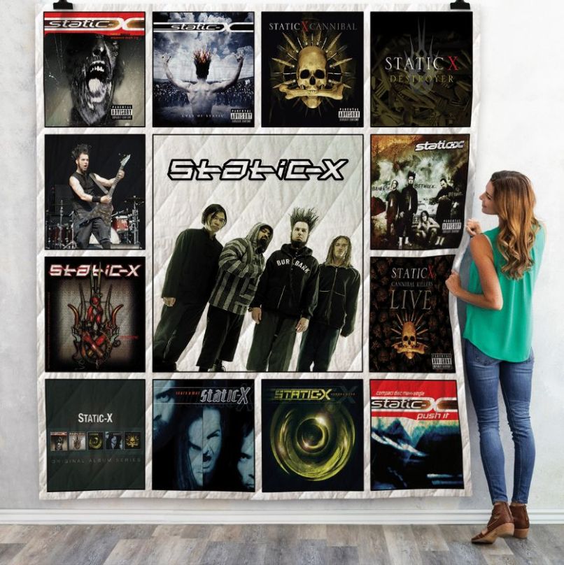 Static-X Albums Ver13 Quilt Blanket - For Fans of Industrial Metal Music
