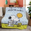 Stay Close to People Who Feel Like Sunshine with Snoopy Peanuts Quilt Blanket Gift for Fans