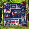 Stay Warm and Comfy with Columbus Blue Jackets Quilt Blanket MN06