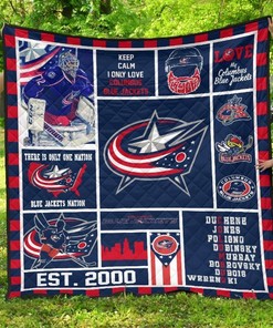 Stay Warm and Comfy with Columbus Blue Jackets Quilt Blanket MN06