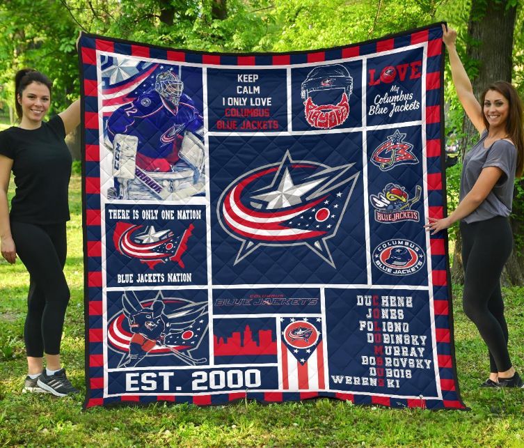 Stay Warm and Comfy with Columbus Blue Jackets Quilt Blanket MN06