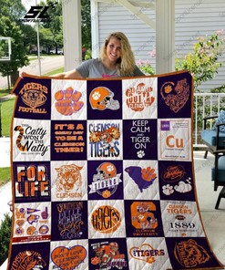 Stay Warm with Clemson Tigers Quilt Blanket 02