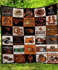 Stay cozy with this Oregon State Beavers Ncaa Quilt Bedding Set