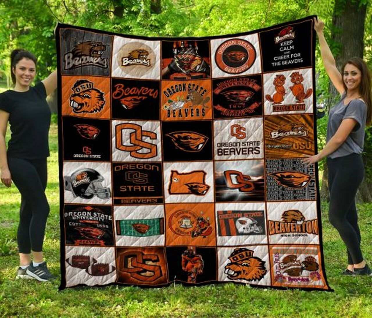 Stay cozy with this Oregon State Beavers Ncaa Quilt Bedding Set