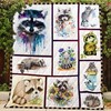 Stay cozy with this Raccoon Painting Art Quilt Blanket Great Customized Quilt Gifts for Birthday Christmas Thanksgiving