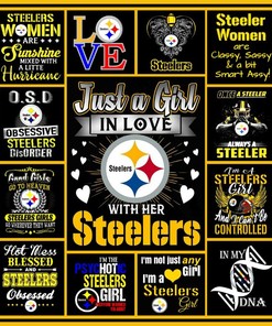 Steelers Girl Quilt Blanket - NFL Officially Licensed Pittsburgh Steelers Bedding