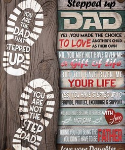 Stepdad Blanket From Stepdaughter Full Size Bed Set for Stepfathers