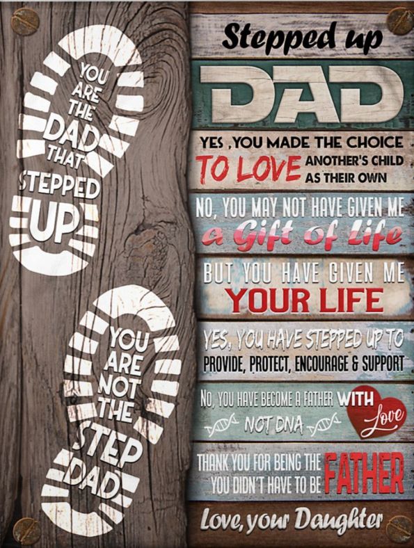 Stepdad Blanket From Stepdaughter Full Size Bed Set for Stepfathers