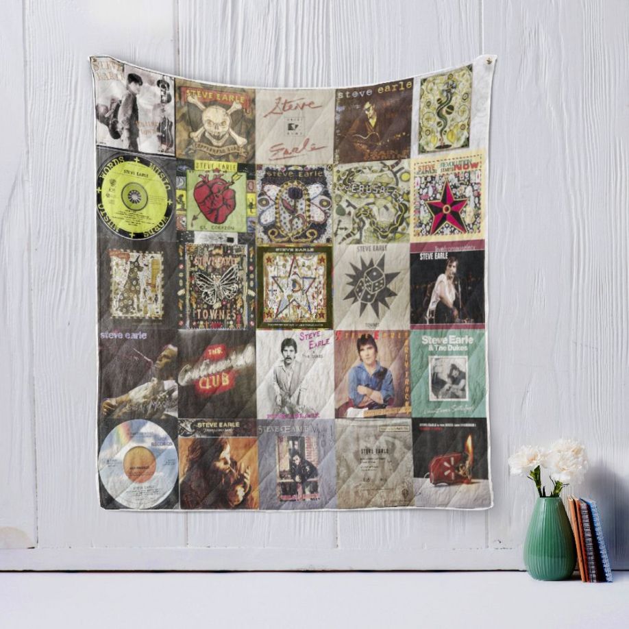 Steve Earle Quilt Bedding Set for Music Lovers