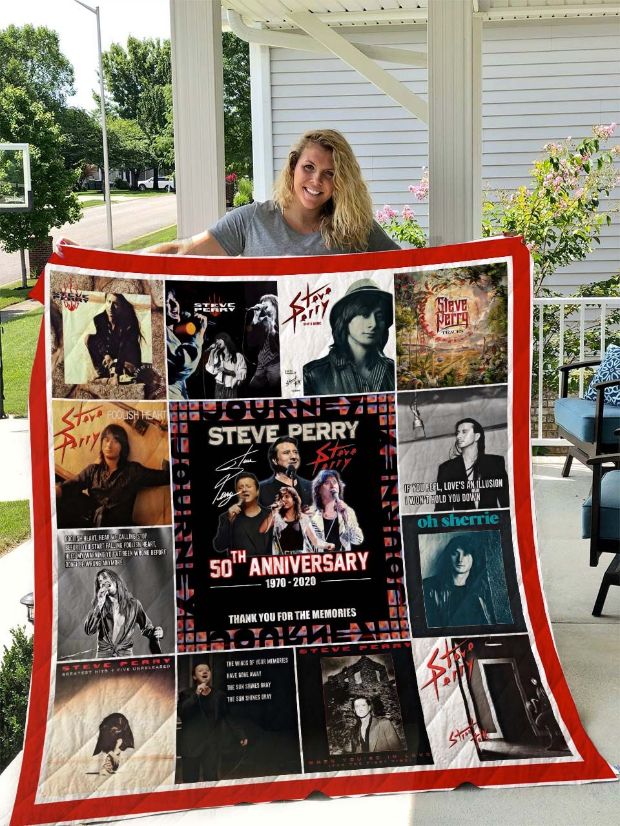 Steve Perry Fans Collection Quilt Blanket with Vintage and Comfortable Material