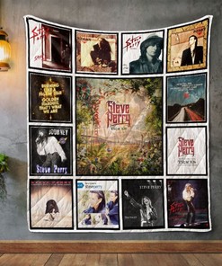 Steve Perry Style 2 Album Covers Quilt Blanket - Warm Blanket for Music Lovers