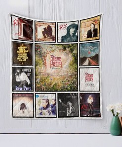Steve Perry Style 2 Quilt Blanket - Featuring a Vintage design with the famous Rockstar