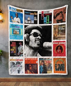 Stevie Wonder Album Covers Quilt Bedding Set for Music Lovers