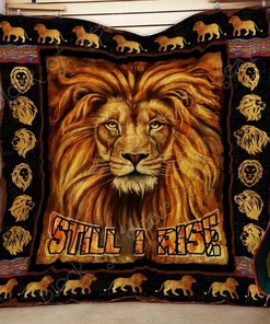 Still I Rise Lion Quilt Blanket - Inspiring Design with an Empowering Quote