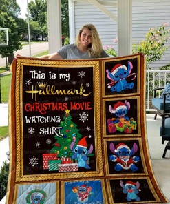 Stitch Christmas Quilt Blanket 01 - Ideal for Disney Lovers