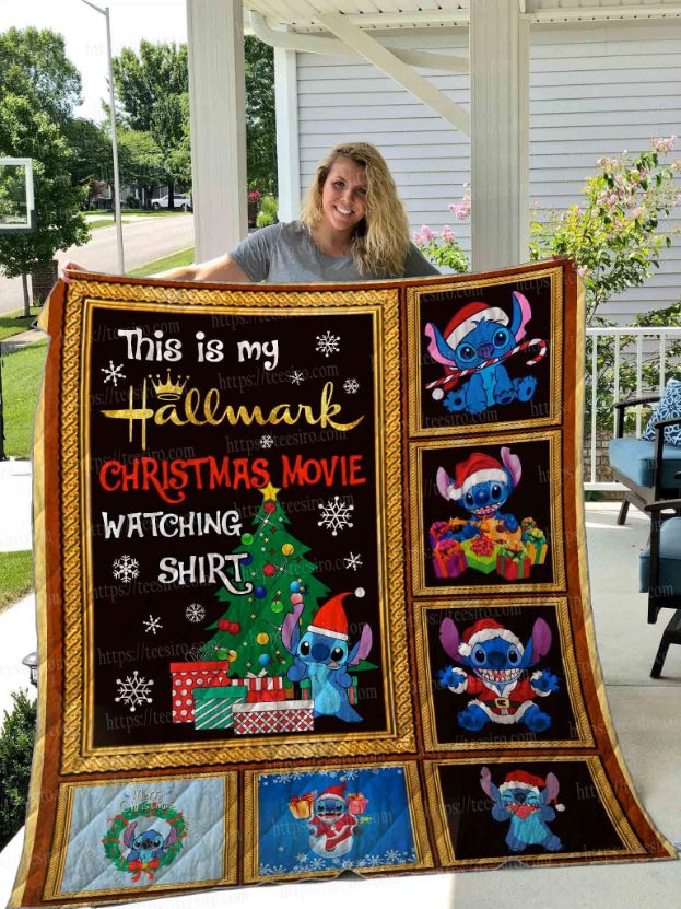 Stitch Christmas Quilt Blanket 01 - Ideal for Disney Lovers