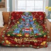 Stitch Tree Christmas Funny Blanket, Christmas Tree Gifts, Stitch Birthday Gifts - Playful and Festive Quilt Set