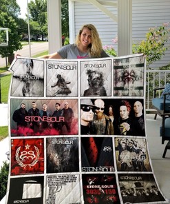 Stone Sour Albums Quilt Blanket Ver14 - Stay Cozy With Stone Sour's Albums On This Soft Quilt Blanket