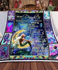 Straighten Your Crown- Mermaid Premium Comfy Sofa Throw Quilt Bedding Set for Girls.