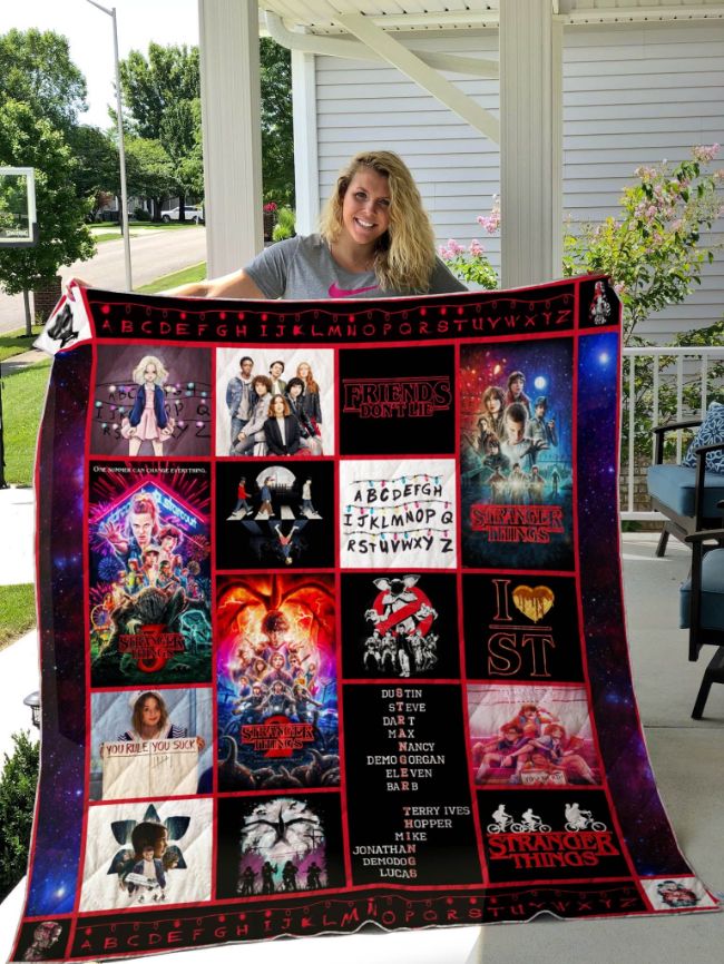 Stranger Things and Friends Mashup Quilt Blanket - Great for TV Lovers