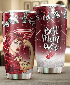 Strongest Mom Ever with Detroit Red Wings NHL Tumbler