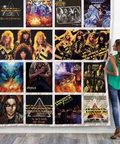 Stryper Albums Full Size Quilt Bed Set for Christian Metal Fans
