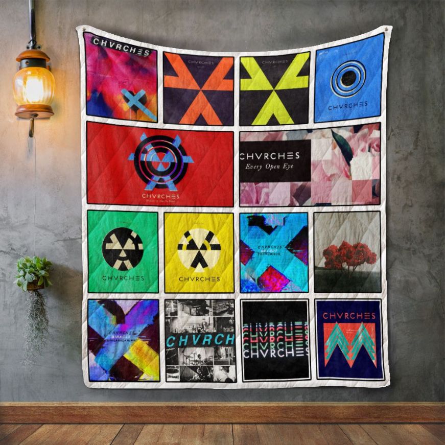 Stylish Chvrches Album Covers Quilt Blanket for Music Lovers