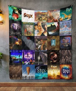 Styx 2 Album Covers Quilt Blanket - Ideal for Styx Fans