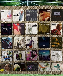 Suede Throws: Quilt Bedding Set with Suede Themed Fleece Blanket