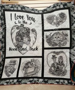 Sugar Skull Love Quilted Bedding Set - For Romantic Hearts