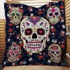 Sugar Skull Quilted Bedding Set - Perfect for a Festive Night