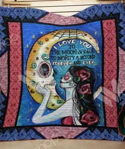 Sugar Skull To Infinity And Beyond Forever Quilted Bedding Set - For a Romantic and Whimsical Touch