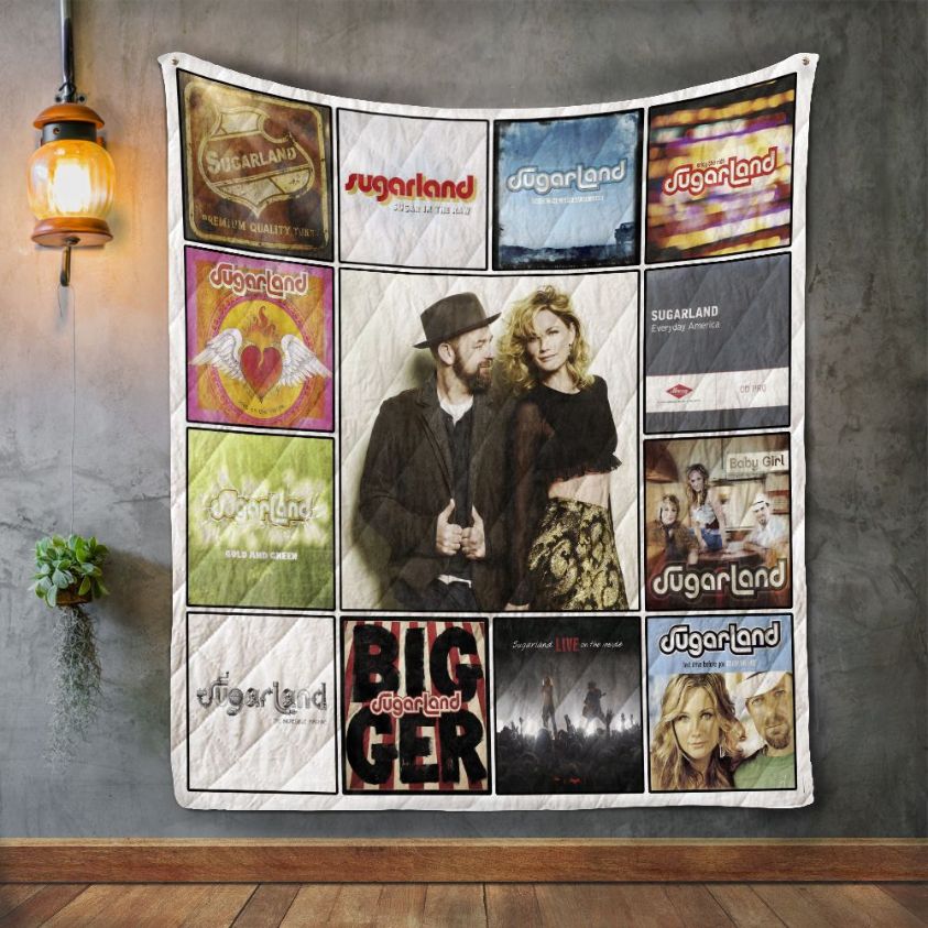 Sugarland Album Covers Quilt Bedding Set for Music Lovers