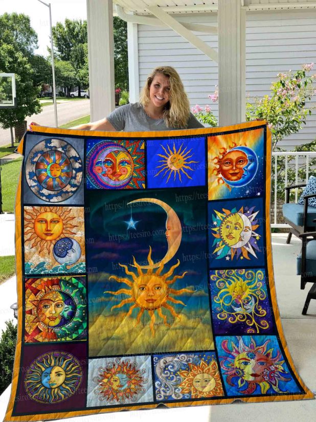 Sun and Moon Pattern Quilt Blanket - Great for Astrology Lovers