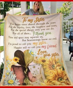 Sunflower Blanket For Dedicated Sister