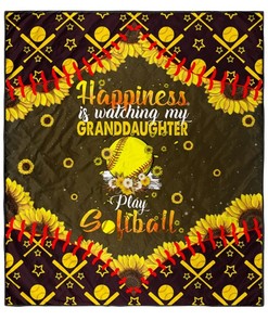 Sunflower Blanket For Granddaughters Softball Games