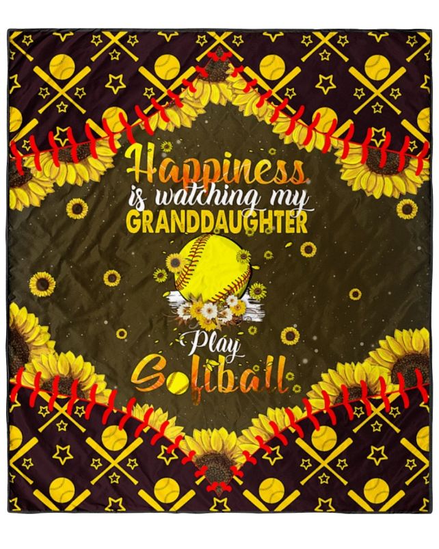 Sunflower Blanket For Granddaughters Softball Games