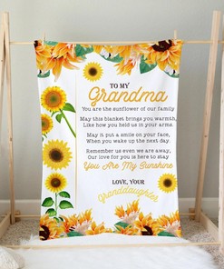 Sunflower Blanket For Grandma From Granddaughter