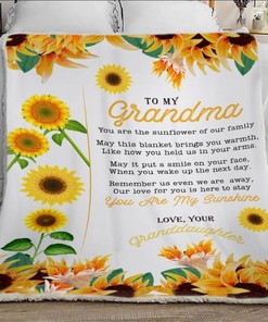 Sunflower Blanket From Granddaughter To Beloved Grandma