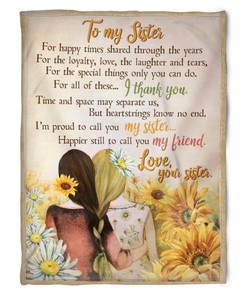Sunflower Blanket Reminding Of Best Memories With Sister