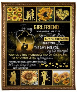 Sunflower Blanket To Express Love For Girlfriend
