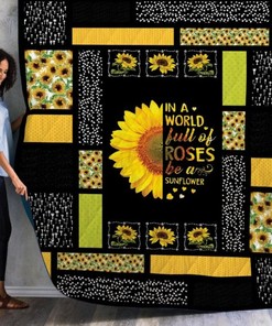 Sunflower Pattern Quilt Blanket - Beautiful and Comfy Blanket for Your Home