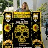 Sunflower Skull Quilt Blanket - Boho Style for Your Bed