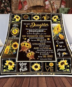 Sunflower Turtle Blanket To Show Mom's Love
