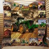 Sunset Farmer Tractor Quilt Bedding Set for Farmhouse-Themed Homes