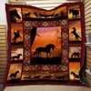Sunset Journey Horse Fabric Quilt Bed Set